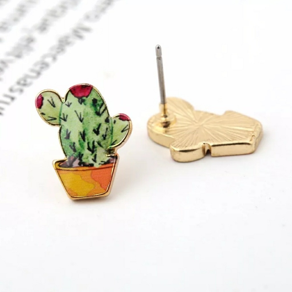 Small Cactus Earrings